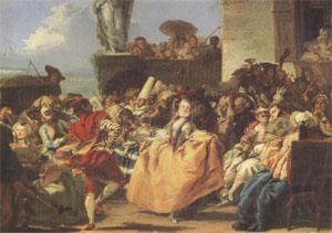 Giovanni Battista Tiepolo Carnival Scene or the Minuet (mk05) France oil painting art